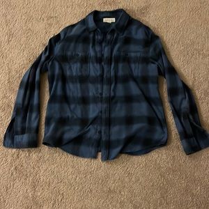 Blue and black flannel